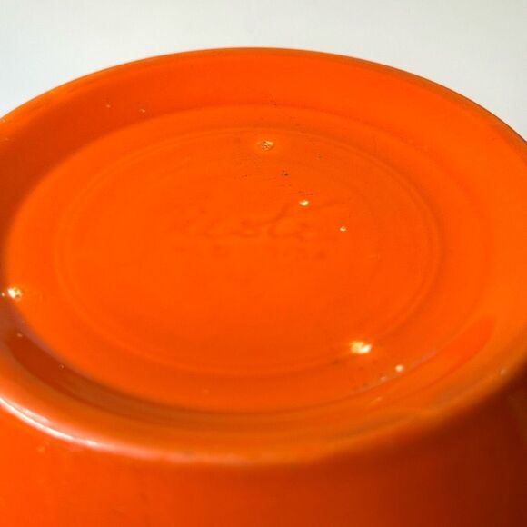 Vintage Fiesta Radioactive Red Mixing Bowl #4 CHIPS - Picture 6 of 9